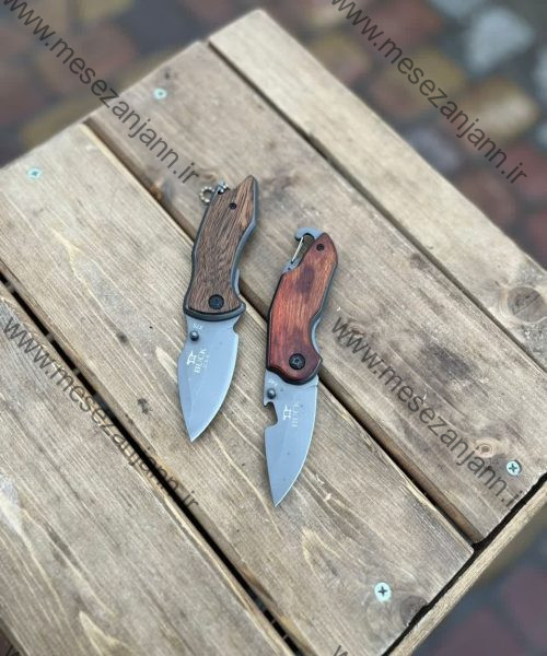 چاقوی باک دسته چوبی