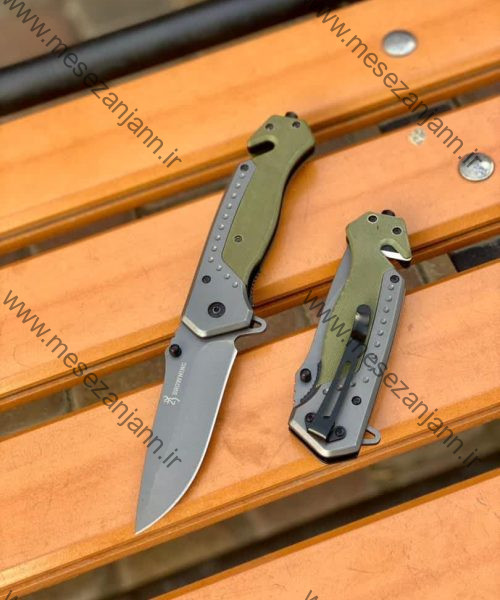 چاقوی برونینگ کاتر دار دسته فلزی