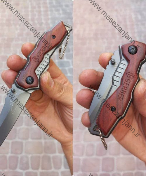 چاقوی گربر دسته چوبی