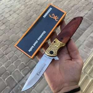 چاقو برونینگ طلایی طرح جدید
