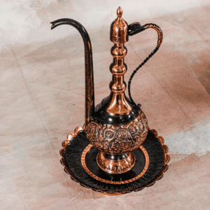 آفتابه لگن برجسته سیاه قلم مسی ممتاز