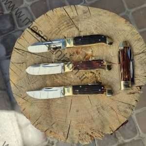 چاقو پشت ضامن دسته شاخ