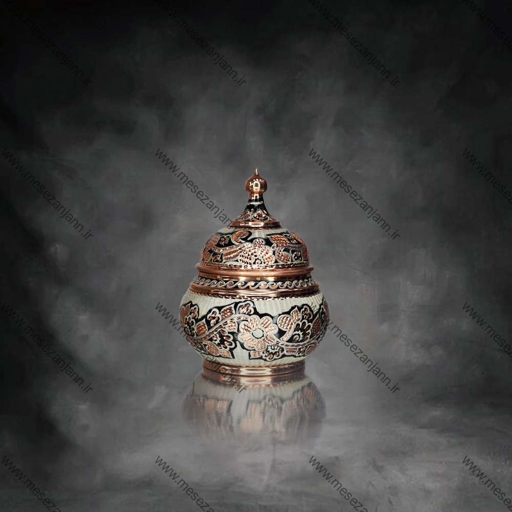 قندان مسی نقره کوب 1 قندان مسی نقره کوب