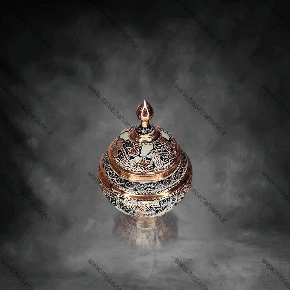 شکلات خوری کوزه ای نقره کوب 2 شکلات خوری کوزه ای نقره کوب