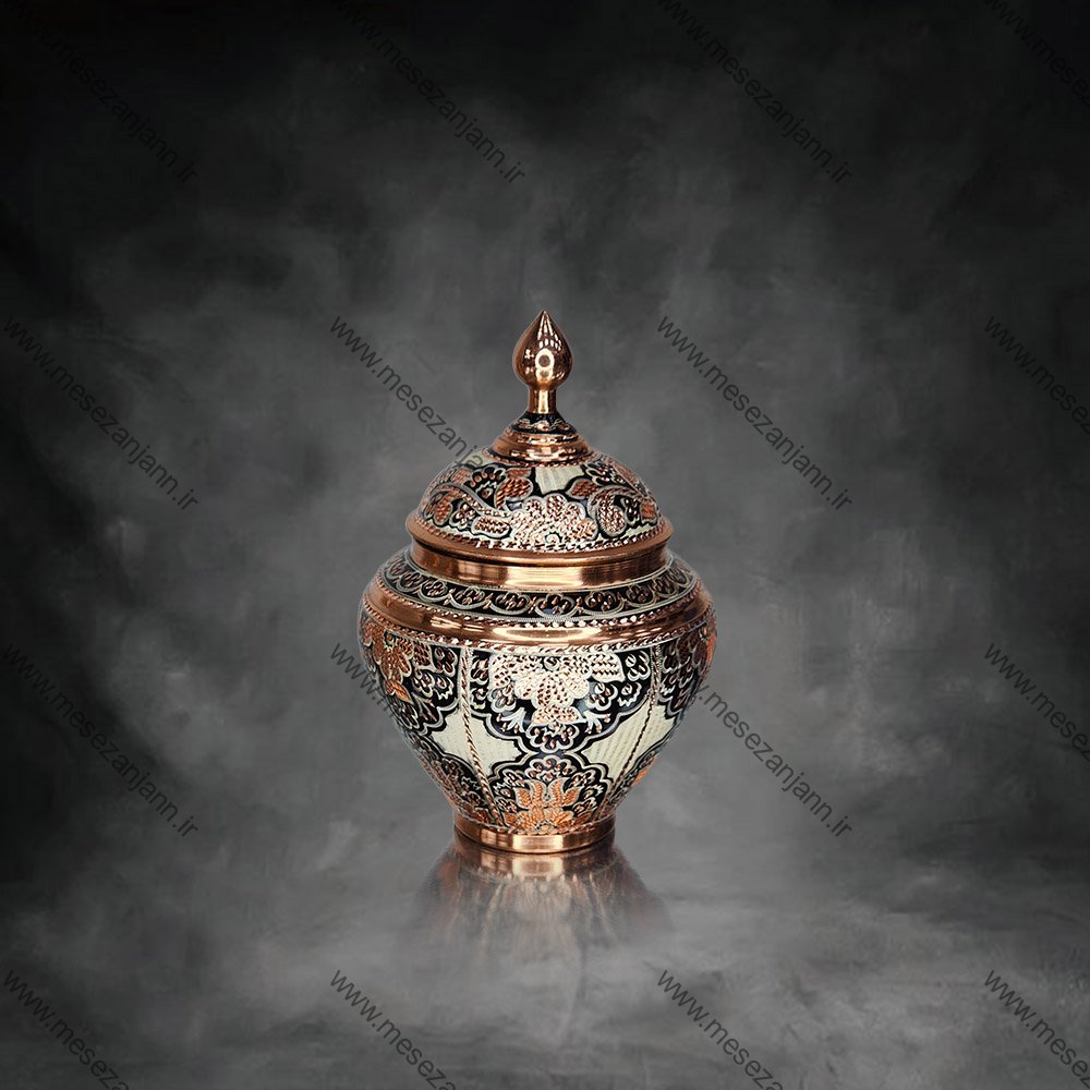 شکلات خوری کوزه ای نقره کوب 1 شکلات خوری کوزه ای نقره کوب