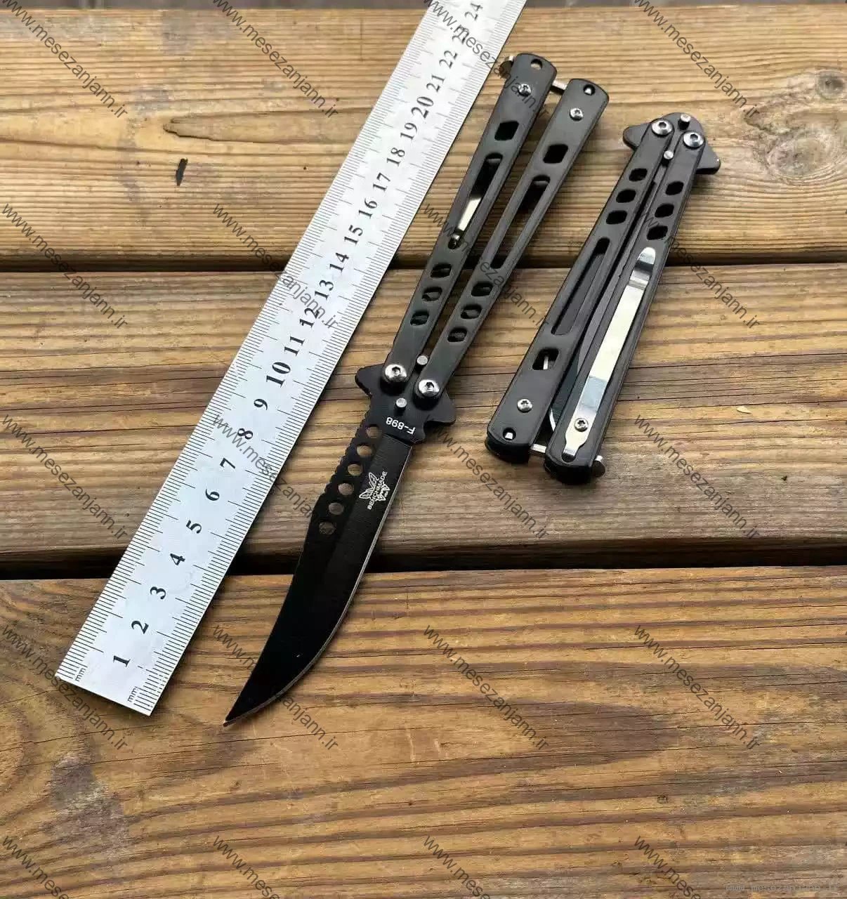 چاقوی پروانه ای مشکی 1 چاقوی پروانه ای مشکی