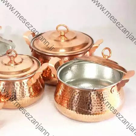 قابلمه مسی شکمی 3 قابلمه مسی شکمی