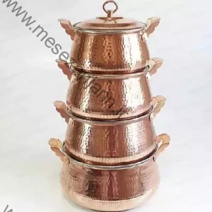 ست 4 عددی قابلمه ته گرد مسی