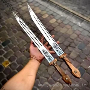 قمه 60 سانتی دسته چوبی طرح دار