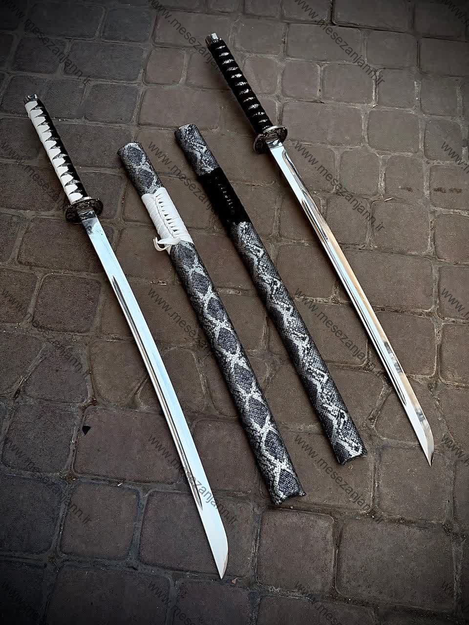 شمشیر سامورایی 1 متری پوست ماری 1 شمشیر سامورایی 1 متری پوست ماری