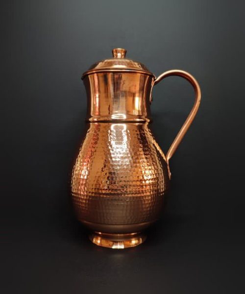 پارچ آب درب دار مسی