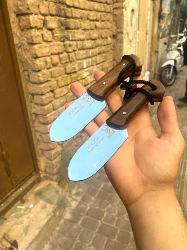 تیزی دسته چوبی بند دار