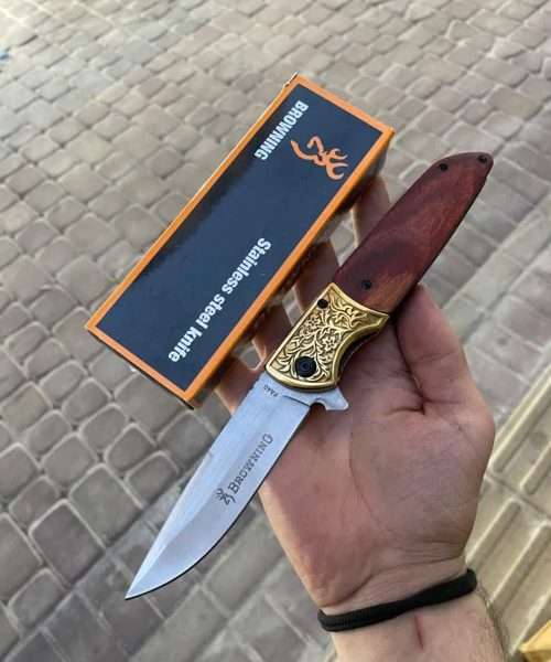 چاقو برونینگ طلایی طرح جدید