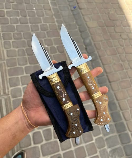 چاقوی دنده افغان طرح دار