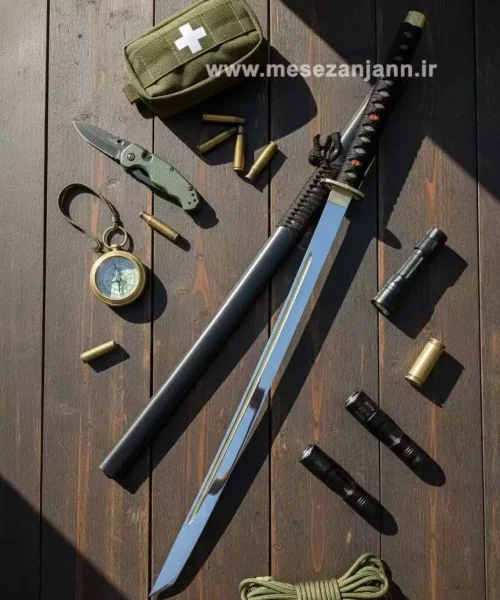 شمشیر سامورایی 8 میل 1 متری سفارشی استاد عباسی