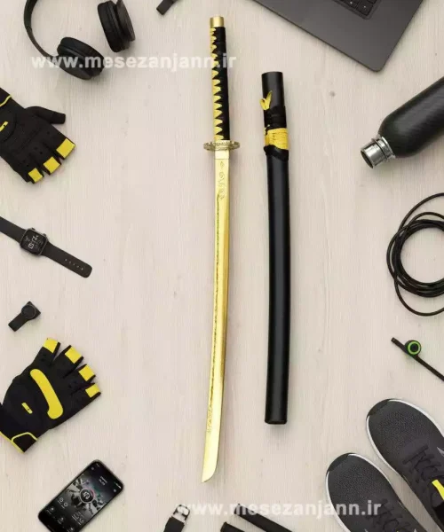 شمشیر سامورایی طرح طلایی حرفه ای