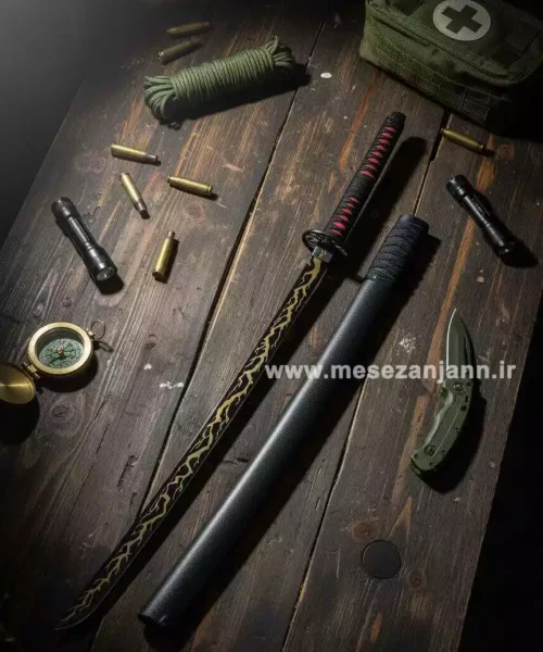 شمشیر سامورایی کاتانا 1 متری Black And Red