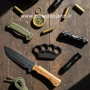 ست تخفیفی پنجه بوکس با چاقوی شکاری M9