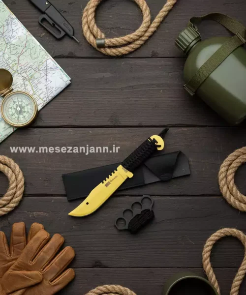 ست تخفیفی طلایی پنجه بوکس و کارد شکاری K320