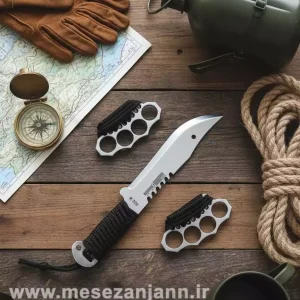 ست تخفیف دار پنجه بوکس و کارد شکاری براق